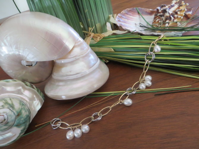 gouden armband parels