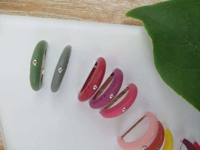Due Punti dames ring briljant, herfst rood