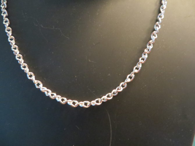Zilver collier en/of choker, infinity schakel