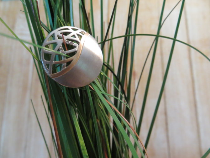 Zilveren dames ring,design