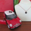 Zilver collier en hanger, rose & parelmoer brown - Image 4